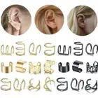 Set Of 12 Earring Ear Cuff Clip On Cartilage Helix Non-Piercing Ear Clip Gift