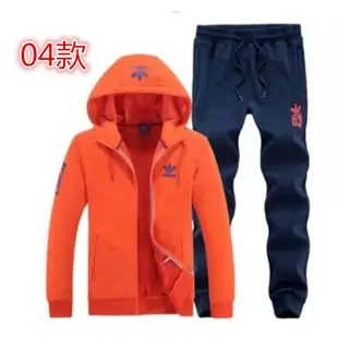 2套3000 最新款式adidas運動套裝 外套+褲子男休閑運動服 純棉質刷毛連帽防寒外套 長袖套裝 加厚加絨款男女套裝