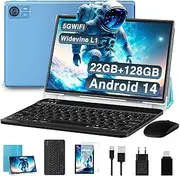 2025 Latest Tablet 10 Inch Android 14 with 22GB RAM + 128GB ROM 1TB TF, Octa-Core, Widevine L1.5G + 2.4G WiFi, Bluetooth 5.0, 8000mAh, 8MP + 5MP, 1280 x 800, Face Detection, Type C, Tablet with