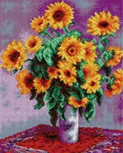 Orchidea Needlepoint canvas for halfstitch without yarn after Claude Monet - ...