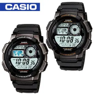 【CASIO 卡西歐】模擬飛機儀表板環球數位電子錶(AE-1000W)