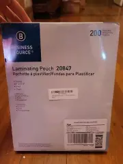 Business Source 200 Laminating Pouches 20847 Clear 9 X 11.5 Glossy 3 mil NEW