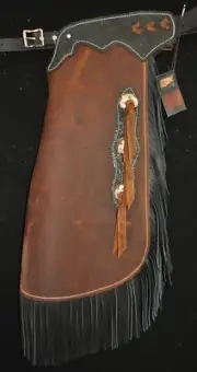 Custom Made Leather Chinks/Distressed Chaps/Made In USA