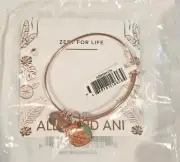 Alex And Ani Charm Bangle "Practice What You Peach" Color Rose Gold