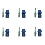 NGK 6 Laser Platinum Spark Plugs 6 Coil Boots Kit for Toyota Supra 3.0 L6 Turbo (for: Toyota)