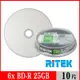 RITEK錸德 6x BD-R 25GB 藍光片 珍珠白滿版可列印/10片布丁桶裝