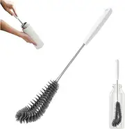 15.7" Flexible Long Black Bottle Cleaning Brush for Kitchen and Dining - Perfect for Baby Bottles, Sports Bottles, Glassware, Mugs, Jars, and Stemware (1-pc)