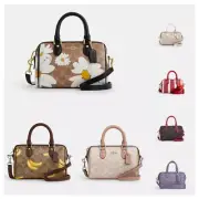 NWT Coach Mini Rowan Crossbody/Satchel In Blocked Signature Canvas