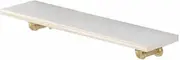Floating Shelves Wood Floating Shelves-Rustic Shelf-Floating Shelf for Wall Mounted-Wide Wooden Wall Shelves for Living Room Bedroom Kitchen-White-7.9W