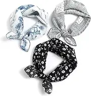 [STARWHISPER] Multicolored 22''x22'' Cotton Bandana for Women and Men Multi-purpose Headband Hair Scarf Protective Coverage