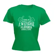 This Is What Awesome Plumber - Funny Novelty Womens T-Shirt T Shirt Tshirt