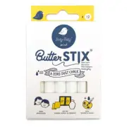 12PK Jaq Jaq Bird Non-Toxic ButterStix Coloured Chalk Art Drawing 3y+ w/ Holder