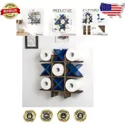 Tic Tac Toe Wall-Mounted Toilet Paper Storage - A Unique Bathroom Accent