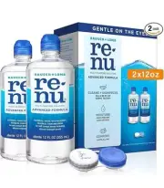Renu Contact Lens Solution, Advanced Formula, 12 OzX2 (Pack of 2) Exp.06/2026