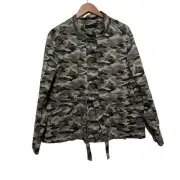 Banana Republic Camo Jacket front tie Women's size XL New with tags!