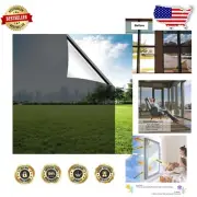 Heat Control Window Film - Black-Silver Self-Adhesive Privacy Tint, 23.6 x 157.4