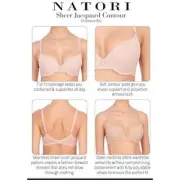 Natori Bra 36D Sheer Jacquard Full Fit Contour Underwire Style# 136059 New