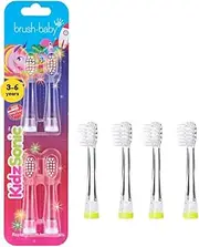 KidzSonic Rocket and Unicorn Electric Toothbrush Replacement Brush Heads - Pack of 4 (Ages 3+ Years)