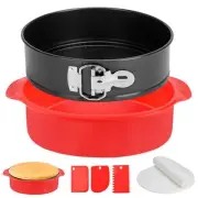 Springform Pan 8.5 Inch Nonstick with Silicone Protector, Spring Form Pan for