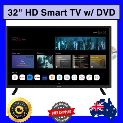 Blaupunkt 32" Full HD Smart 12V TV DVD Combo HDMI 12V Car Charger for Caravan AU