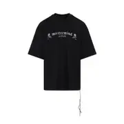 [Mastermind Japan] Mastermind Japan-Black Cotton Og Logo Short Sleeves Tee-Uomo S STAND