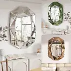 Large Diamond Style Wall Mirror Clocks Beveled Glass Living Room Cupboard Decor