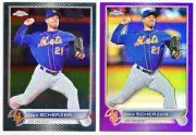 2022 Topps Chrome Update Base & Purple Refractor Near Complete Set Rc #US1-200