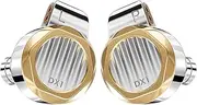 LETSHUOER DX1 11mm Dynamic Driver Earphones, HiFi in Ear Monitor IEM,Wired Earbuds IEM, Gaming Earbuds with Detachable Silver-Plated monocrystalline Copper Cable for Musician Audiophile Singer (4.4mm)
