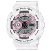 Casio Women's Watch G-Shock S Series Pink & Grey Dial White Strap GMAS110MP-7A