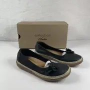 Clarks Elaina Jade 26171188 Slip-on Ballet Flat Shoes Womens Size 6M Black S0232