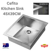 Cefito Kitchen Sink 45X39CM Stainless Steel Basin Single Bowl Silver Rectangle