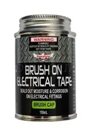 BRUSH ON ELECTRICAL TAPE LIQUID INSULATOR PROTECTION SEALANT 118ML BLACK