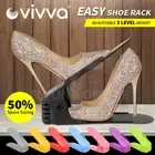 Vivva 8-20X Shoe Rack Display Box Case Adjustable Slots Organizer Holder Storage