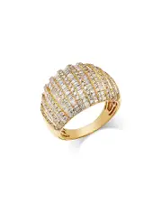 Bloomingdale's Fine Collection Diamond Round & Baguette Dome Ring in 14K Yellow Gold, 2.0 ct. t. w.