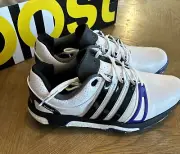 NIB Asym 2014 Adidas LH Energy Boost Wht Leather/Blk Mens Golf Shoes Size 9 Med
