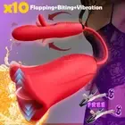 Clitoris Vibrator Nipple Sucker Stimulator Flapping Dildo G Spot Adult Sex Toys