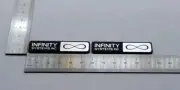 Infinity Systems Inc. Speaker Badge Logo Emblem Custom Made Silver Pair
