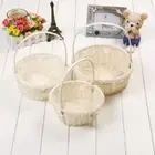 Handmade Storage Basket Plastic Rattan Bamboo Flower Basket