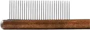 Cat Comb Stainless Steel Pet Hair Remover Wooden Handle Cat Hair Comb Pet Grooming Massage Dog Brush Cleaning(Dense Comb)