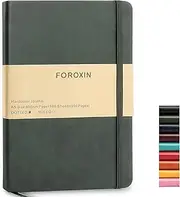 foroxin Journal notebook (A5-Dotted, Dark Green),192 Pages, Medium 5.7X8.3 inches - 80 gsm Thick Paper, Hardcover