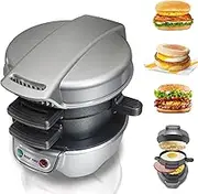 Electric Breakfast Sandwich Maker, Waffle Cake Bread Donat Maker with Australian Plug and Touch Handle, for Home & Fast Making Burger Press, Non Stick Toaster