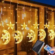 Ramadan Eid Mubarak Decoration Moons Stars Lights Solar Garden Yard Patio 138LED