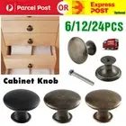 6/12/24x Cabinet Knob Bedroom Cupboard Handles Drawer Antique Single Round Pull