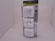 DEFIANT 3 PACK MOTION ACTIVATED PUCK LIGHTS BATTERY OPERATED