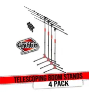Tripod Microphone Boom Stand with Mic Clip Adapter (Pack of 4) by GRIFFIN