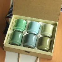 在飛比找ETMall東森購物網優惠-龍泉青瓷茶具品茗杯子陶瓷辦公待客茶杯紫砂汝窯中式情侶水杯套裝