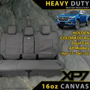 Holden Colorado RG - XP7 Heavy-Duty Canvas Rear Seat Covers (Made to Order)