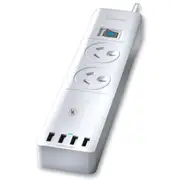 Power Board 2 Way Outlets Socket 4 Usb Charging Charger Ports w/Surge Protector
