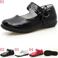 在飛比找PChome24h購物優惠-【JHS 杰恆社】款82002口新款單鞋兒童黑色皮鞋女童黑皮