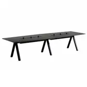 Modern Furniture DOLAN Boardroom Meeting Table 360cm - Black Concrete